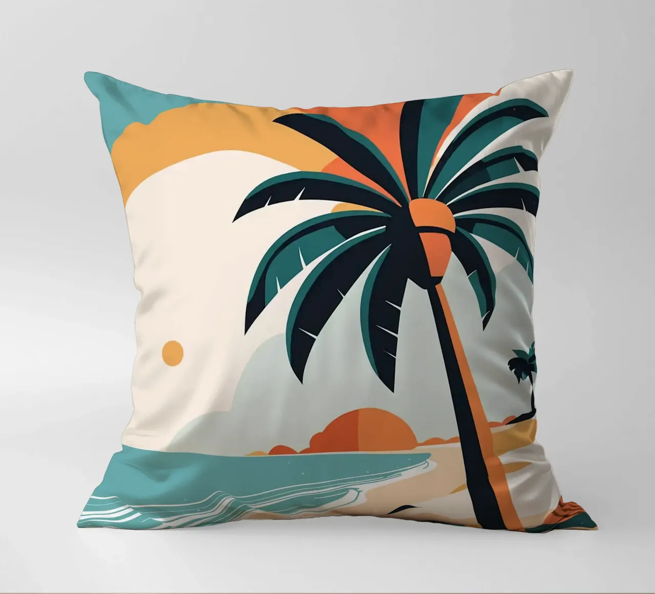 Spiaggia tropicale con palme cuscino da BasicShopByBell