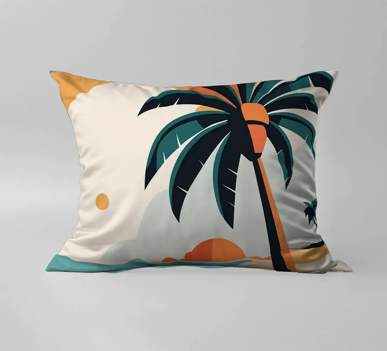 Spiaggia tropicale con palme cuscino da BasicShopByBell