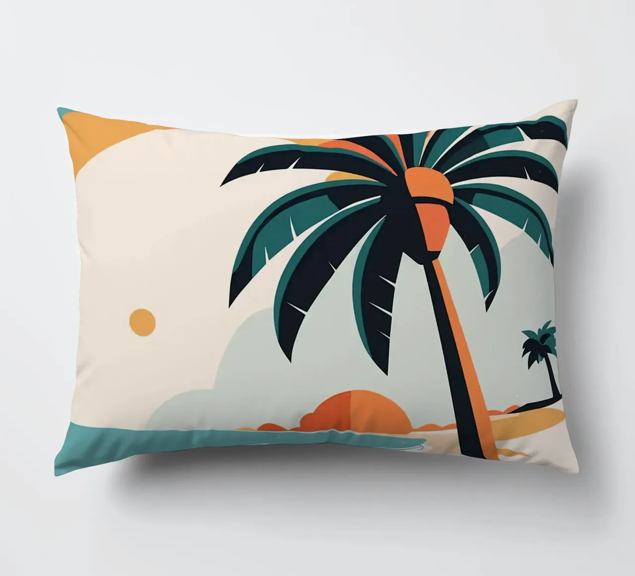 Spiaggia tropicale con palme cuscino da BasicShopByBell