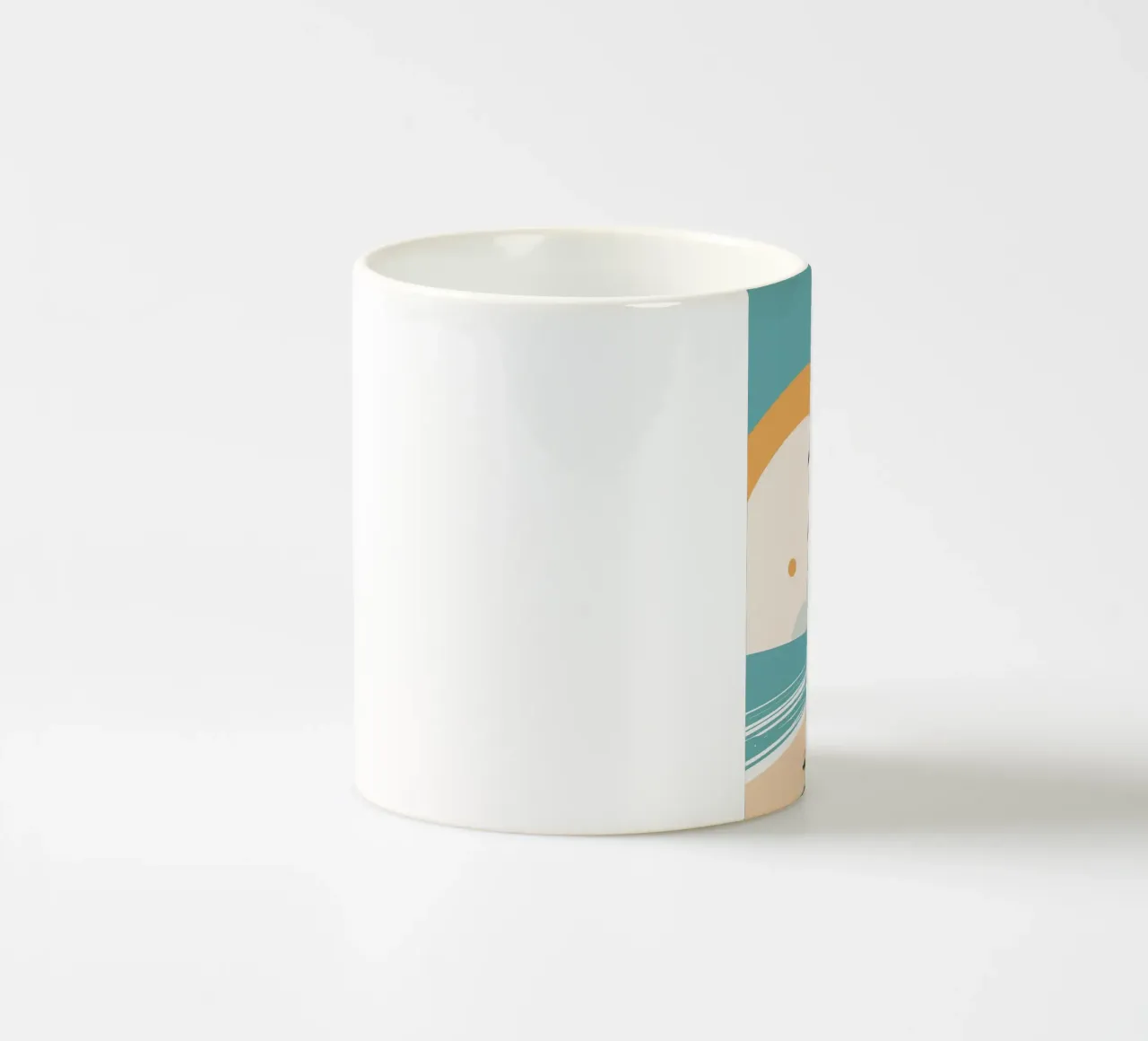 Spiaggia tropicale con palme tazza in ceramica da BasicShopByBell