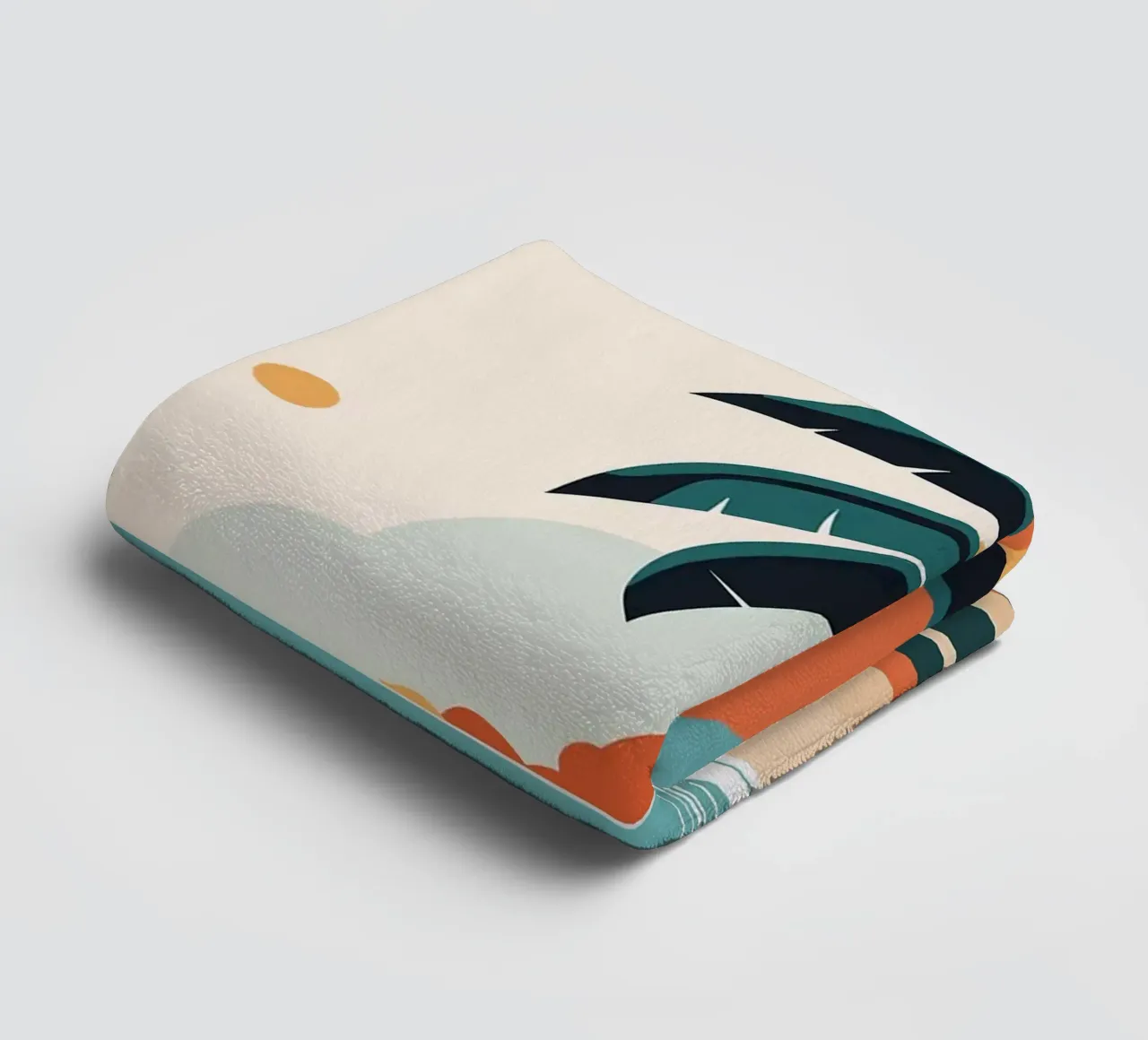 Spiaggia tropicale con palme asciugamano da bagno da BasicShopByBell