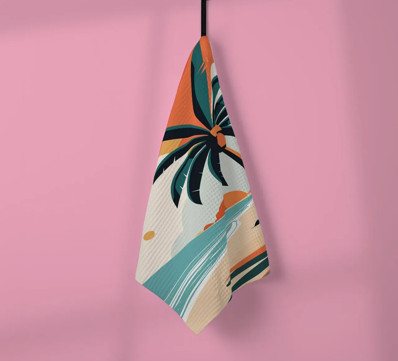 Spiaggia tropicale con palme canovaccio da cucina da BasicShopByBell