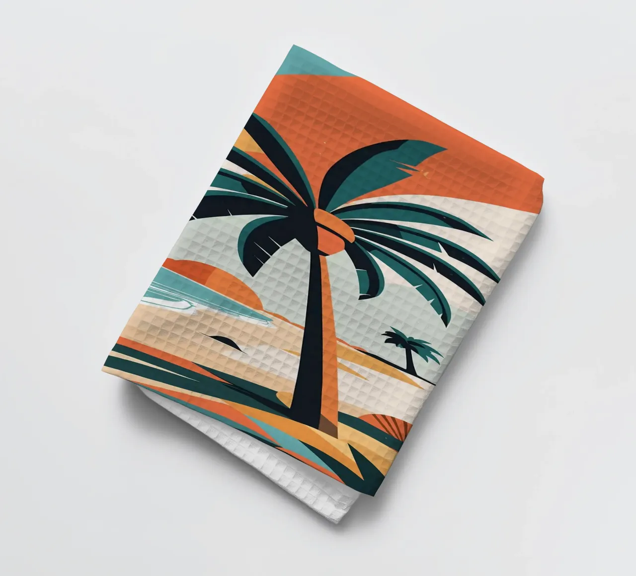 Spiaggia tropicale con palme canovaccio da cucina da BasicShopByBell