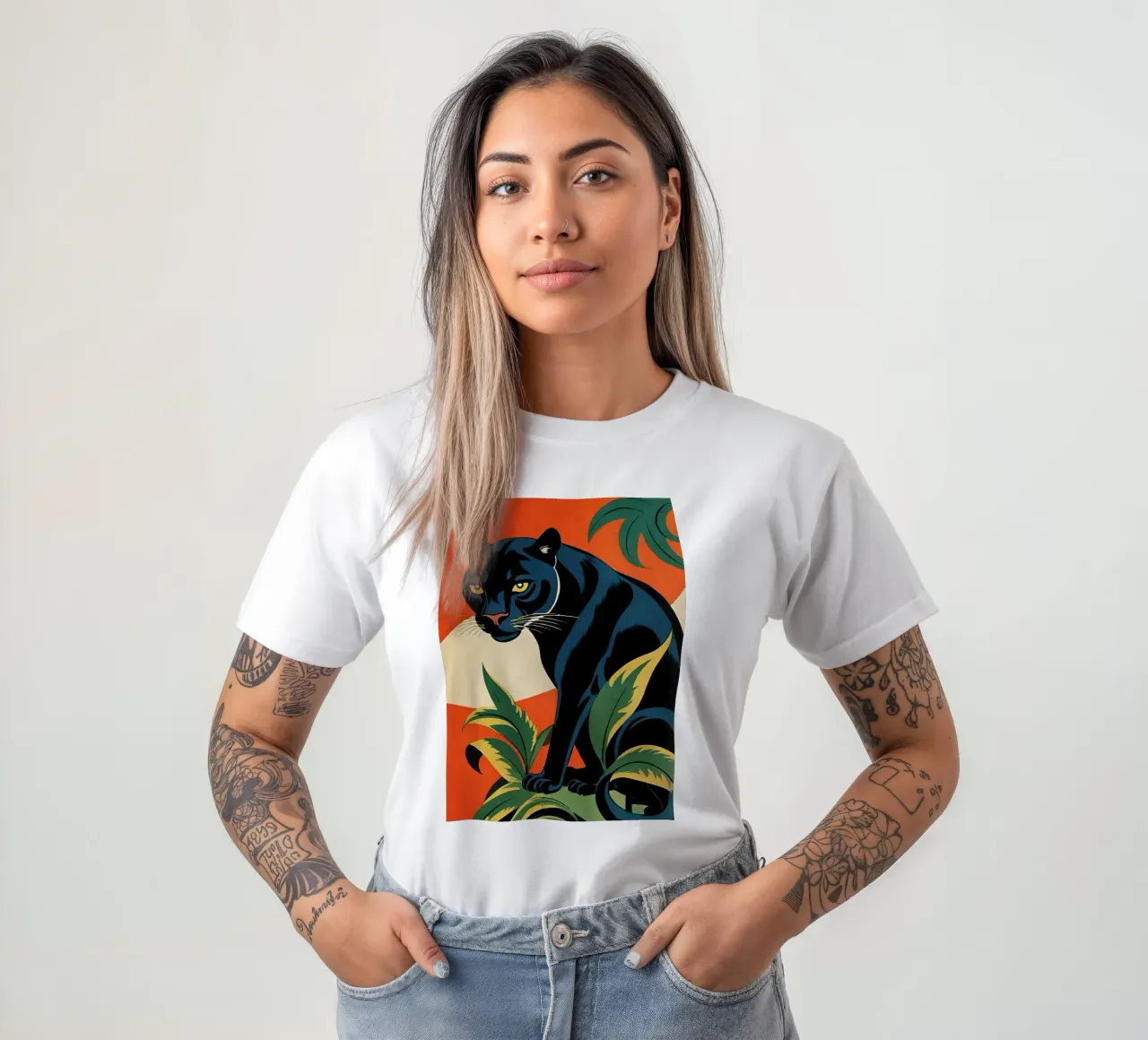Midnight Panther - Design moderno e retrò Bujaboom t-shirt da bujaboom