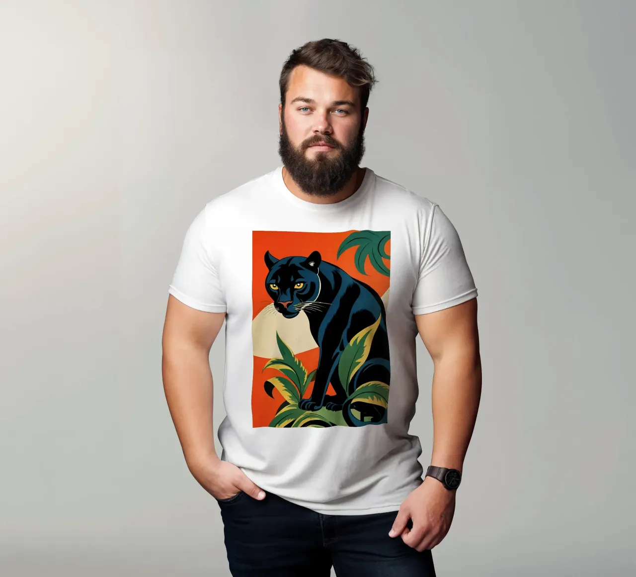 Midnight Panther - Design moderno e retrò Bujaboom t-shirt da bujaboom