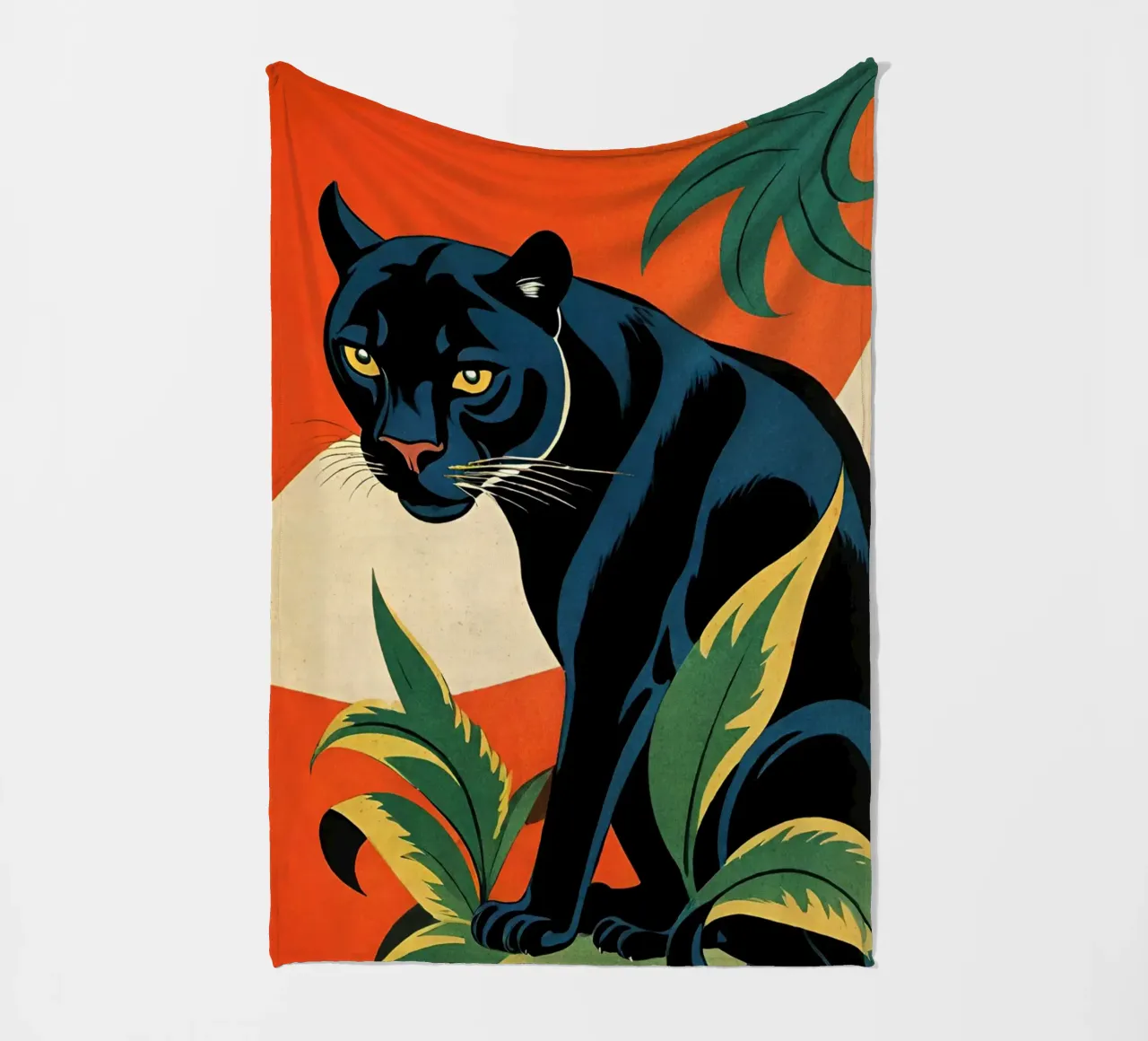 Midnight Panther - Design moderno e retrò Bujaboom coperta in pile da bujaboom