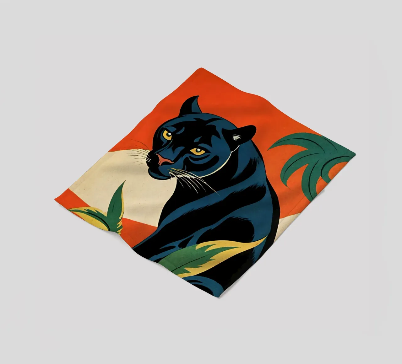 Midnight Panther - Design moderno e retrò Bujaboom coperta in pile da bujaboom
