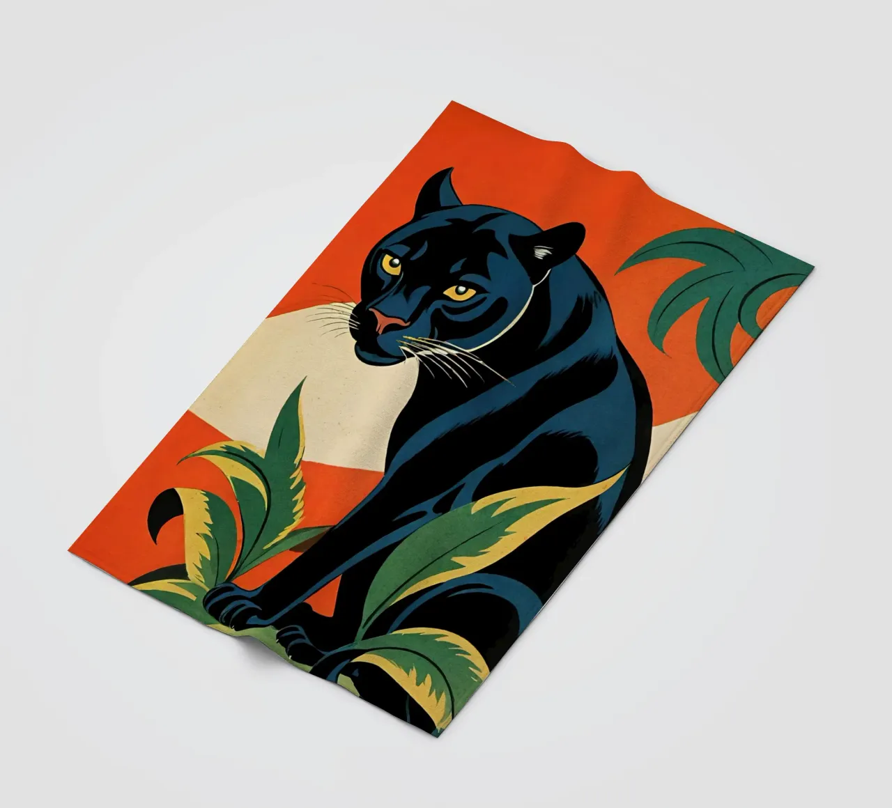 Midnight Panther - Design moderno e retrò Bujaboom coperta in pile da bujaboom