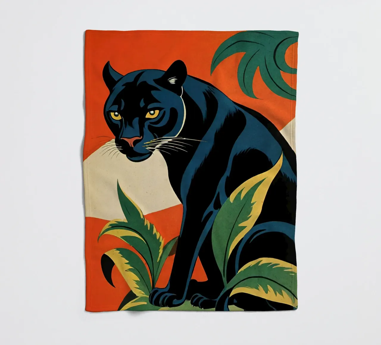 Midnight Panther - Design moderno e retrò Bujaboom coperta in pile da bujaboom