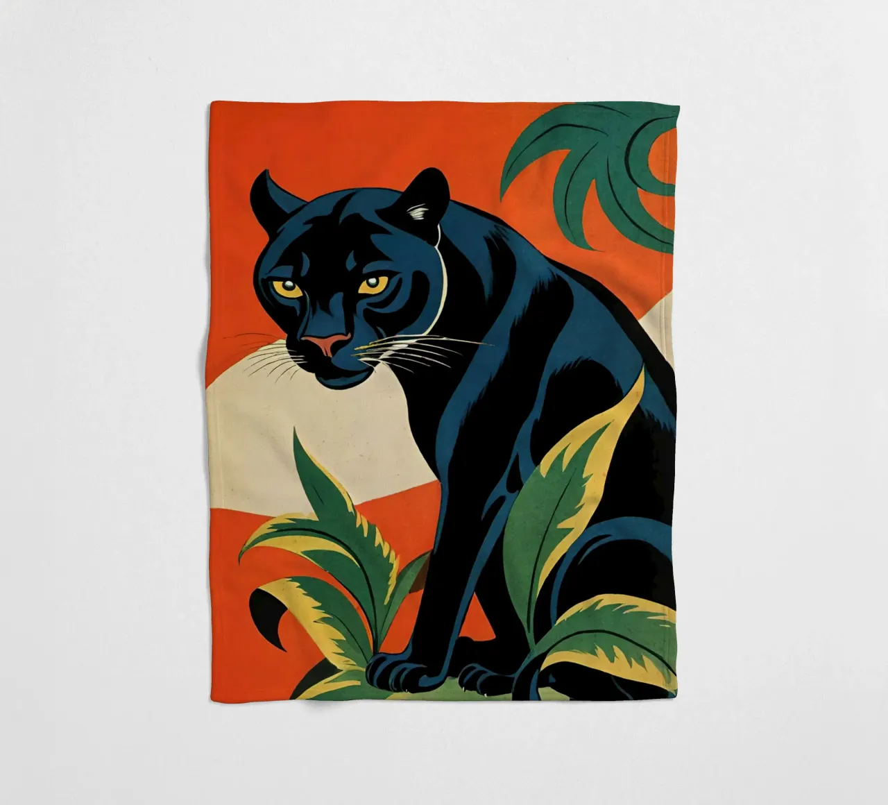 Midnight Panther - Design moderno e retrò Bujaboom coperta in pile da bujaboom