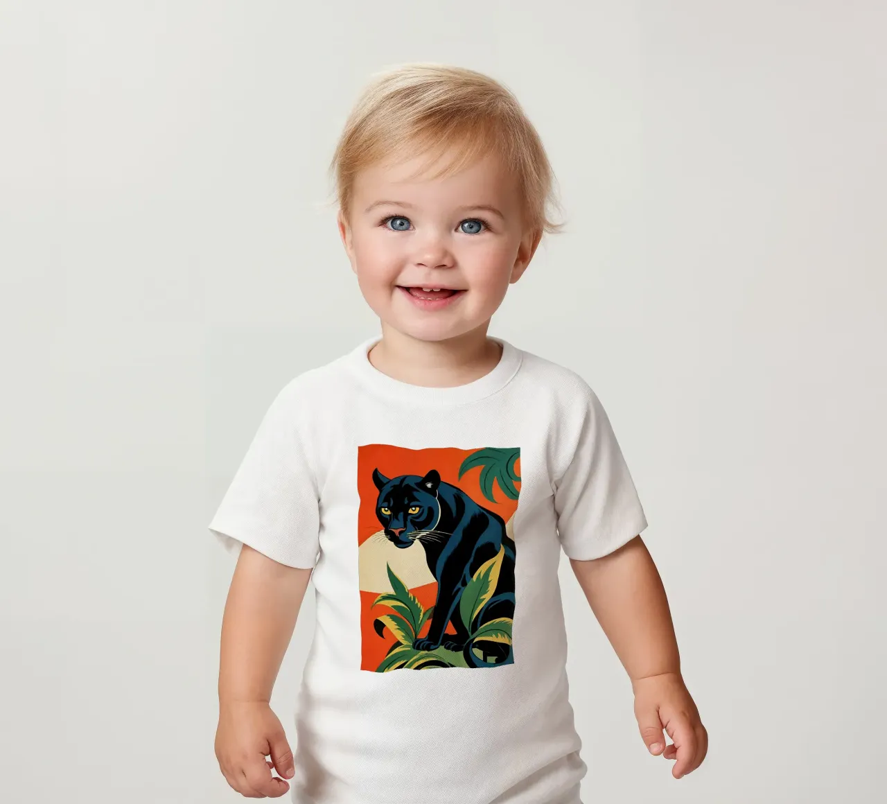 Midnight Panther - Design moderno e retrò Bujaboom maglietta neonato da bujaboom