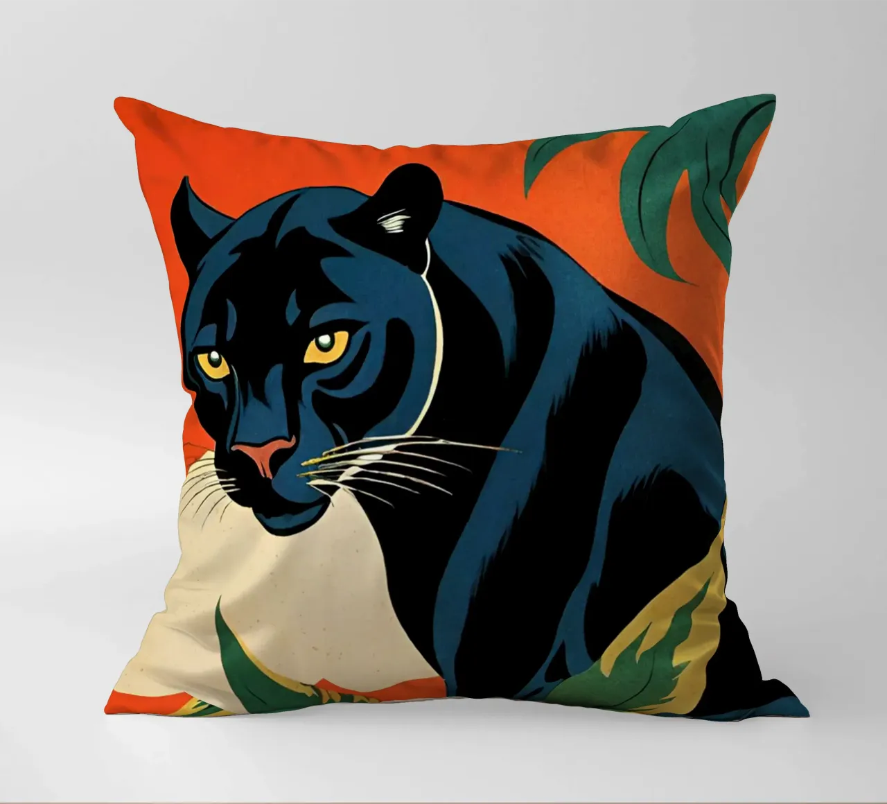 Midnight Panther - Design moderno e retrò Bujaboom cuscino da bujaboom