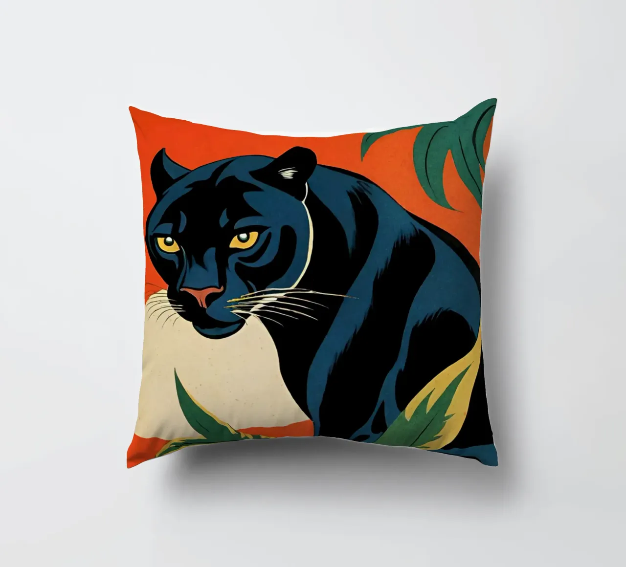 Midnight Panther - Design moderno e retrò Bujaboom cuscino da bujaboom