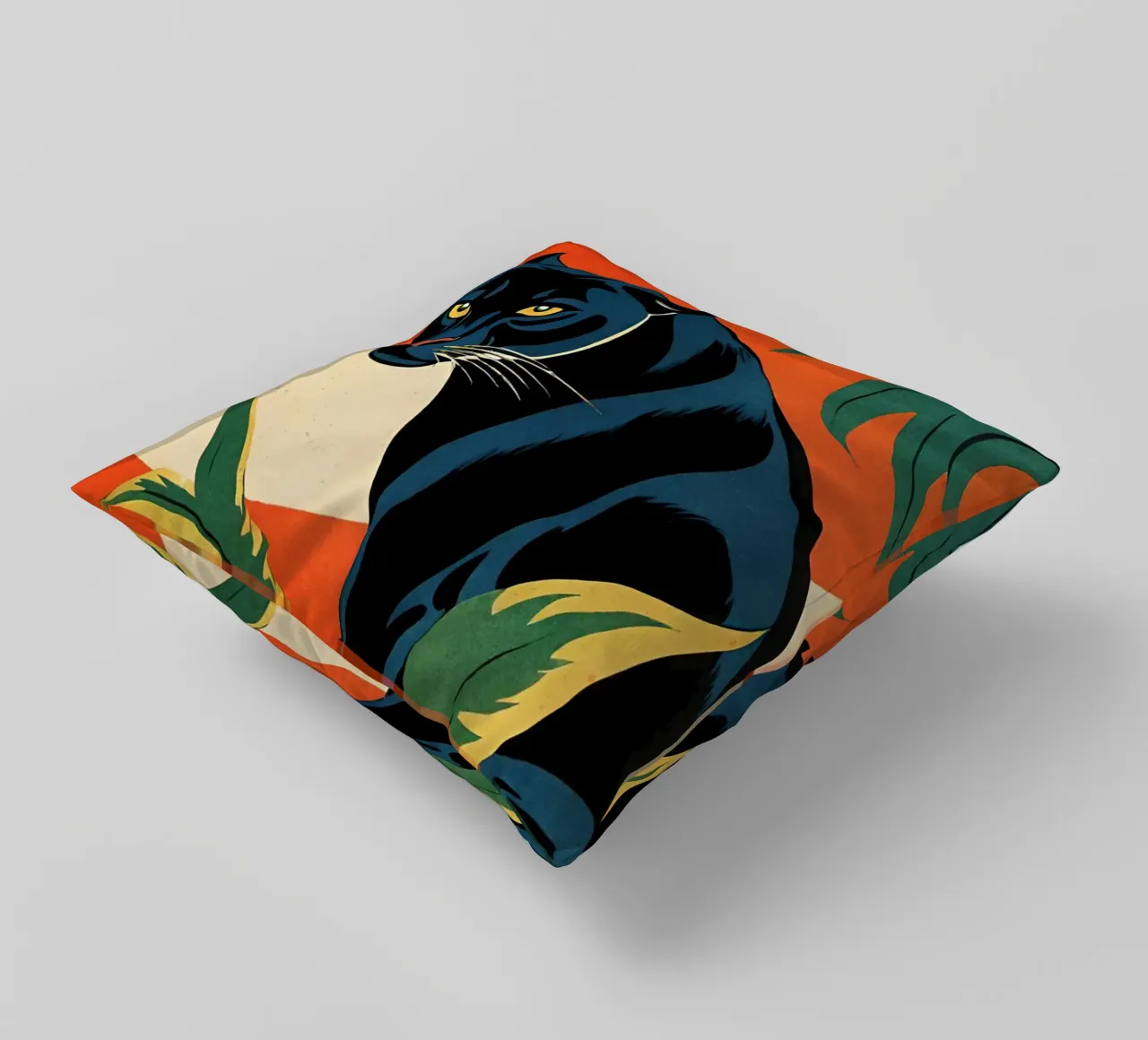 Midnight Panther - Design moderno e retrò Bujaboom cuscino da bujaboom