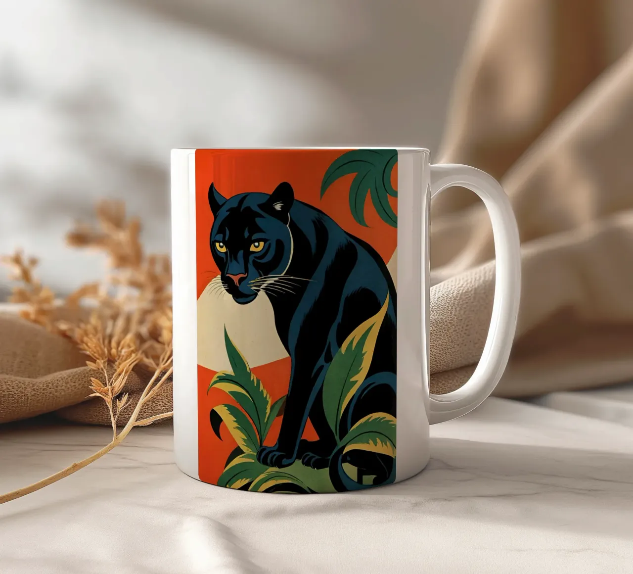 Midnight Panther - Design moderno e retrò Bujaboom tazza in ceramica da bujaboom