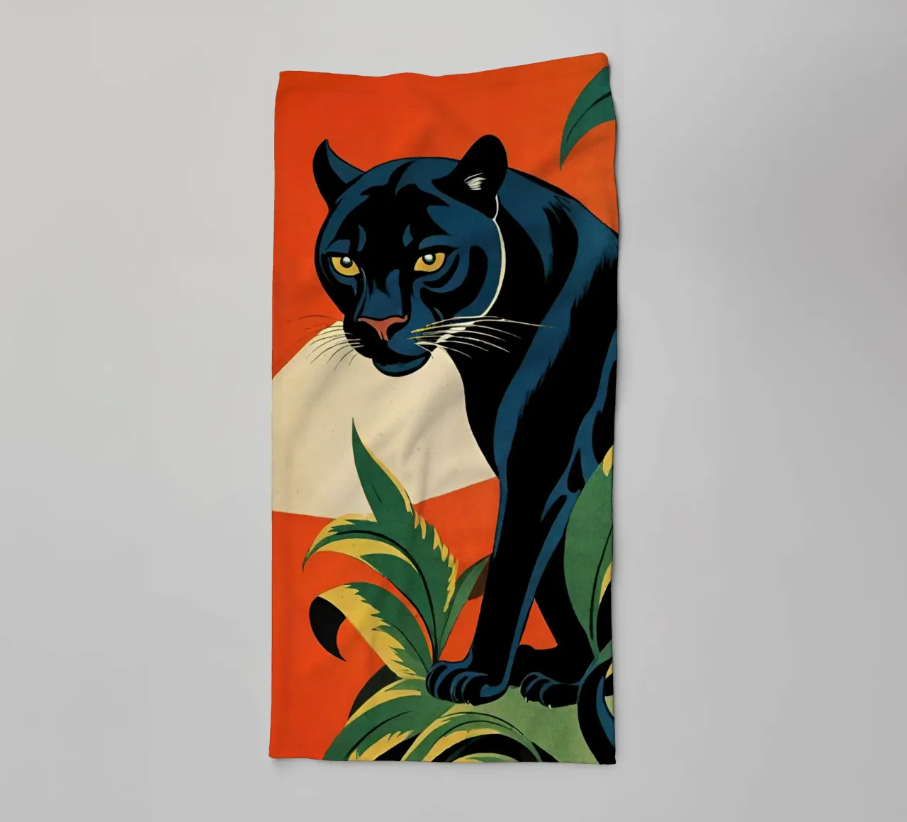 Midnight Panther - Design moderno e retrò Bujaboom asciugamano da bagno da bujaboom
