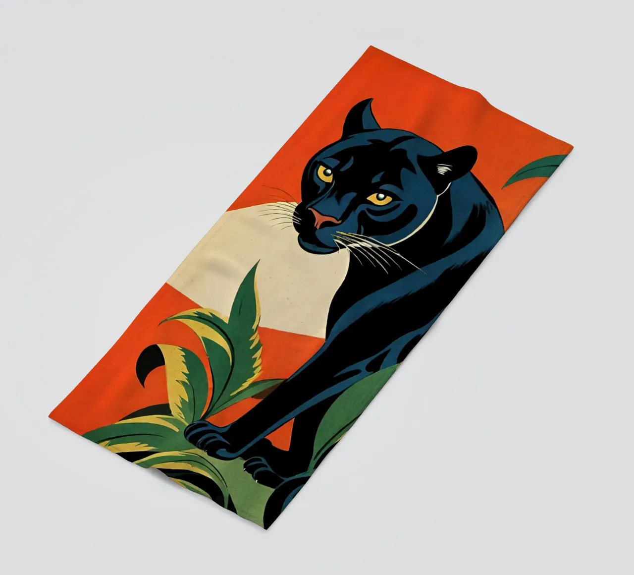 Midnight Panther - Design moderno e retrò Bujaboom telo mare da bujaboom