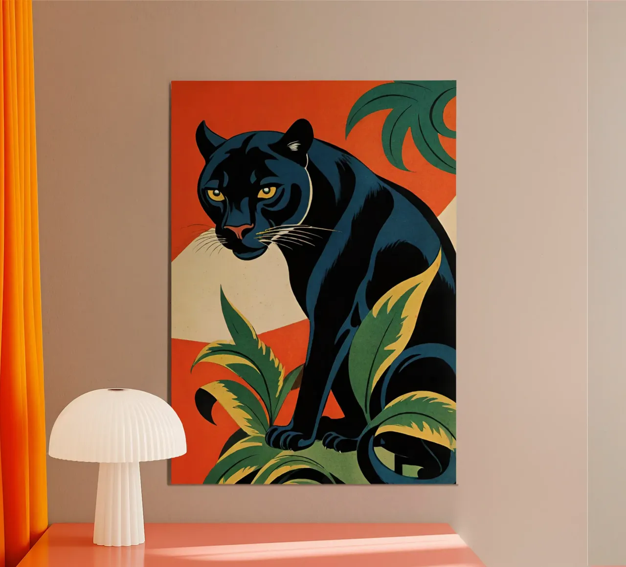 Midnight Panther - Design moderno e retrò Bujaboom carta hahnemühle da bujaboom