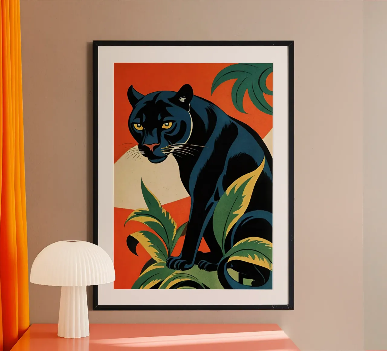 Midnight Panther - Design moderno e retrò Bujaboom carta hahnemühle da bujaboom