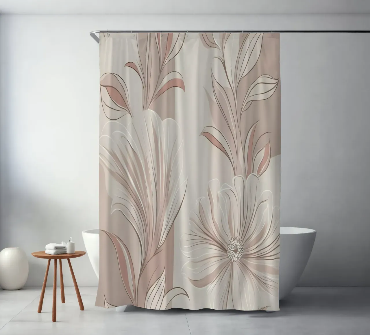 Floral Serenity shower curtain by Artistic-shop