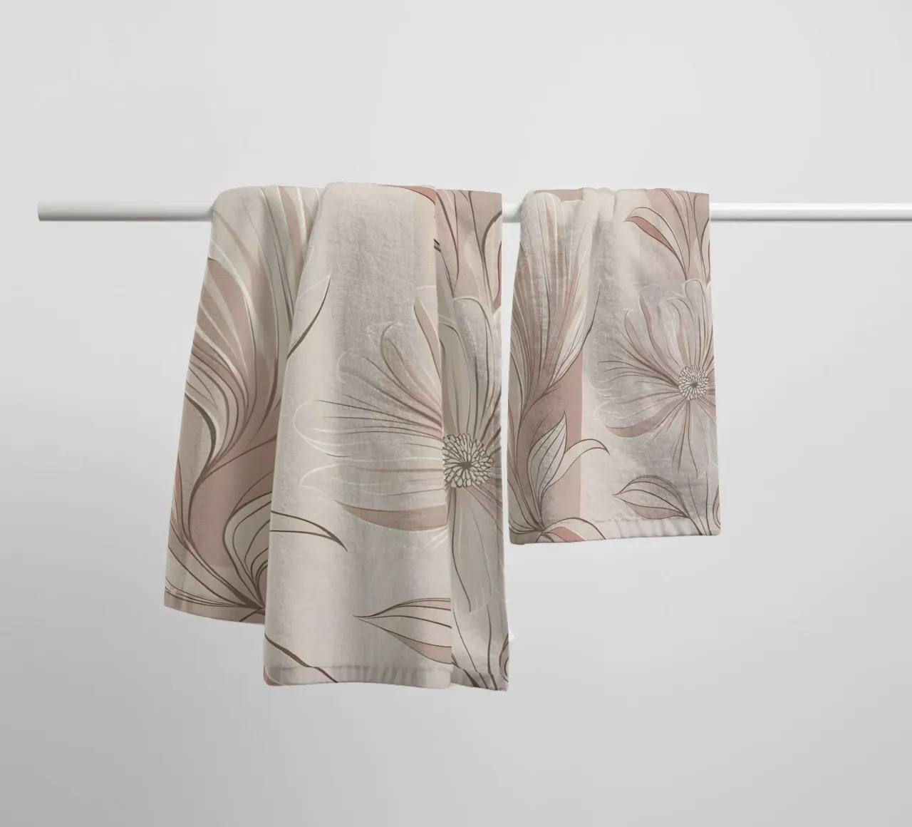 Serenità floreale asciugamano da bagno da Artistic-shop