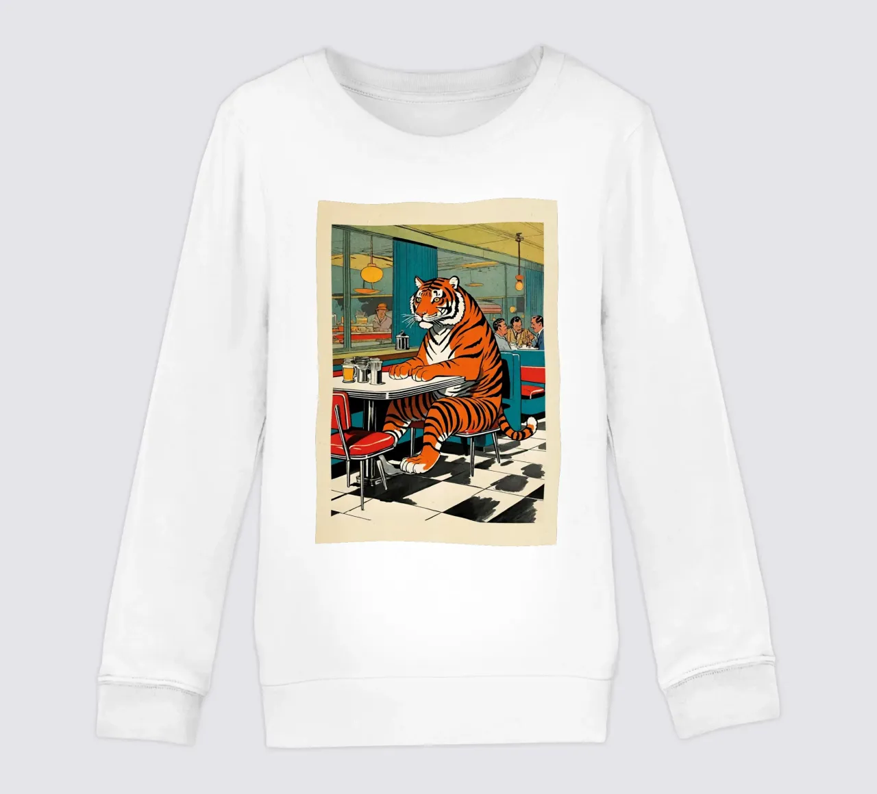 Tiger Diner - Design Pop Art retrò Bujaboom felpa bambino da bujaboom