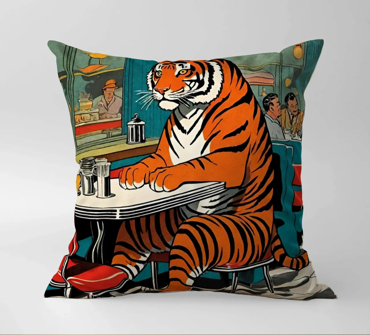 Tiger Diner - Design Pop Art retrò Bujaboom cuscino da bujaboom