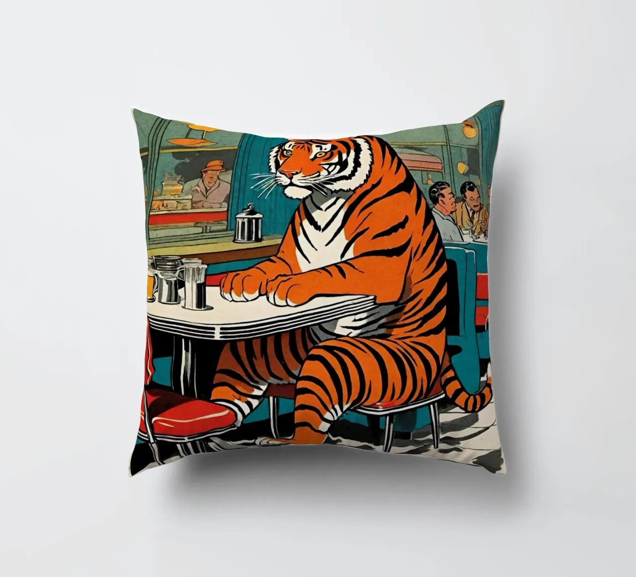Tiger Diner - Design Pop Art retrò Bujaboom cuscino da bujaboom