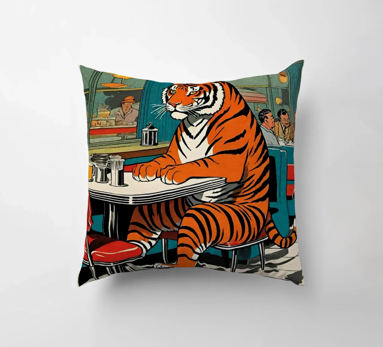 Tiger Diner - Design Pop Art retrò Bujaboom cuscino da bujaboom