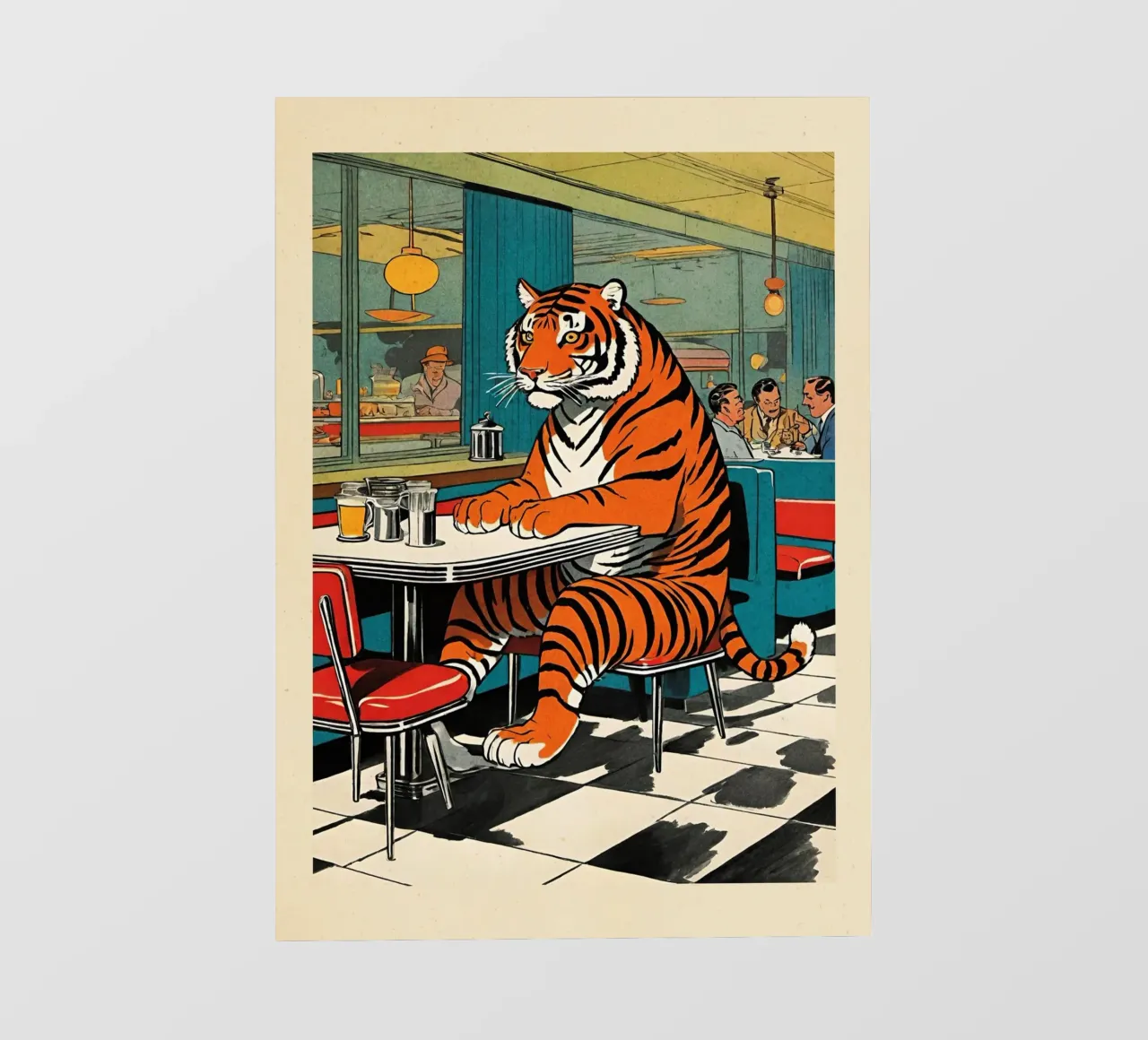 Tiger Diner - Design Pop Art retrò Bujaboom pellicola backlit da bujaboom