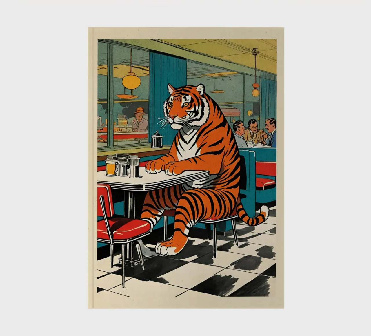 Tiger Diner - Retro Pop Art Design Bujaboom notebook by bujaboom