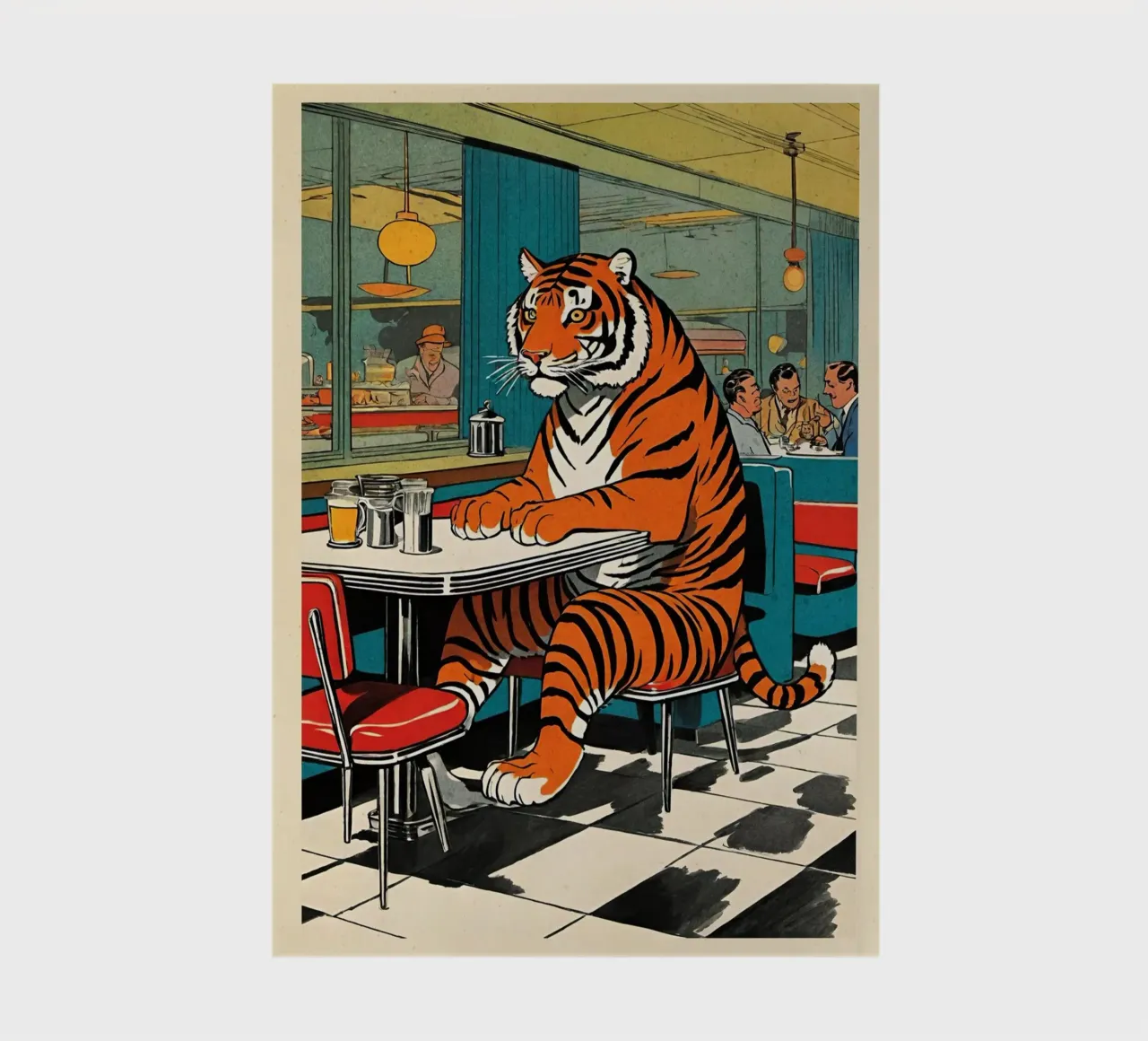 Tiger Diner - Retro Pop Art Design Bujaboom notebook by bujaboom