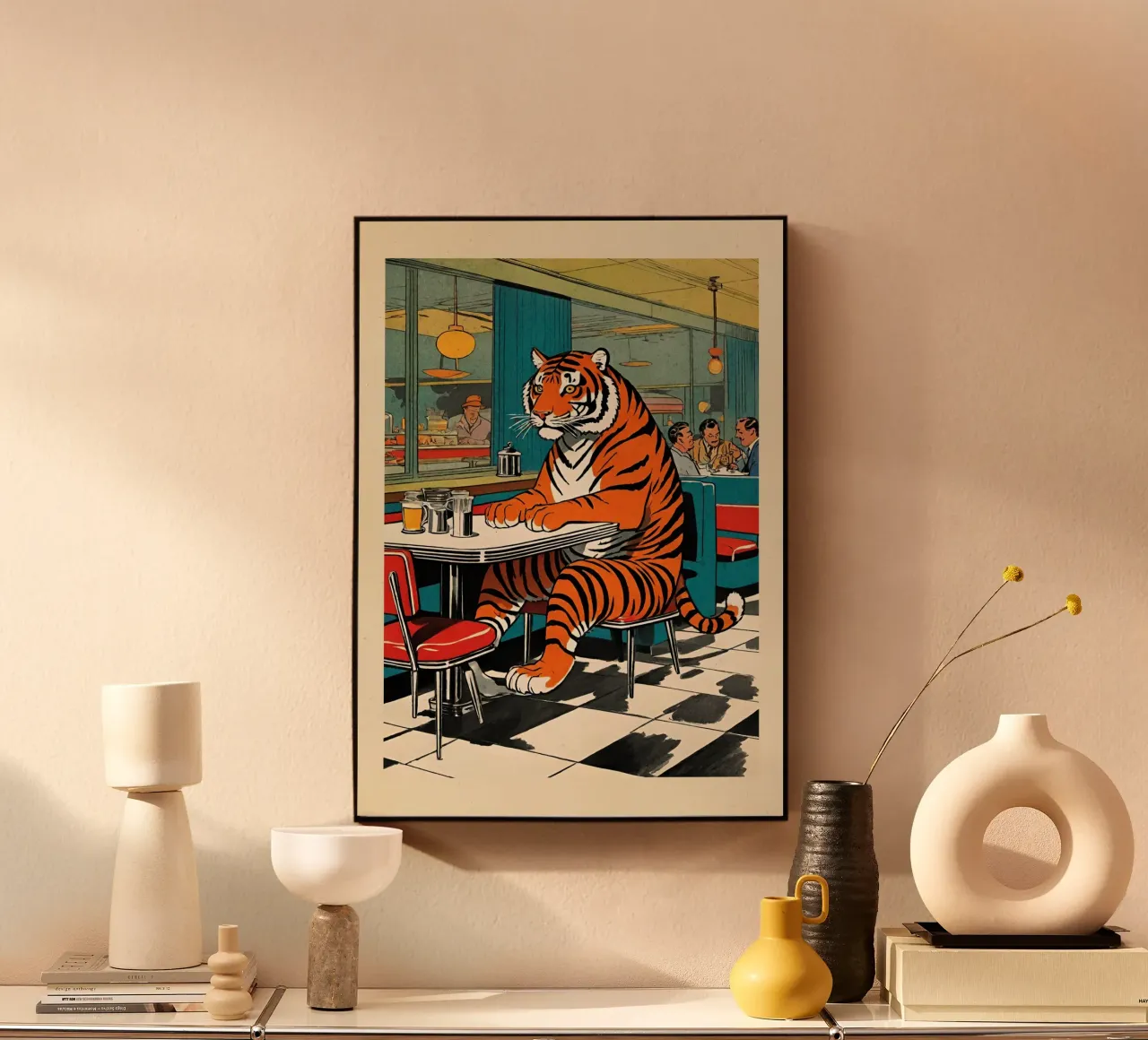 Tiger Diner - Design Pop Art retrò Bujaboom pannello forex da bujaboom