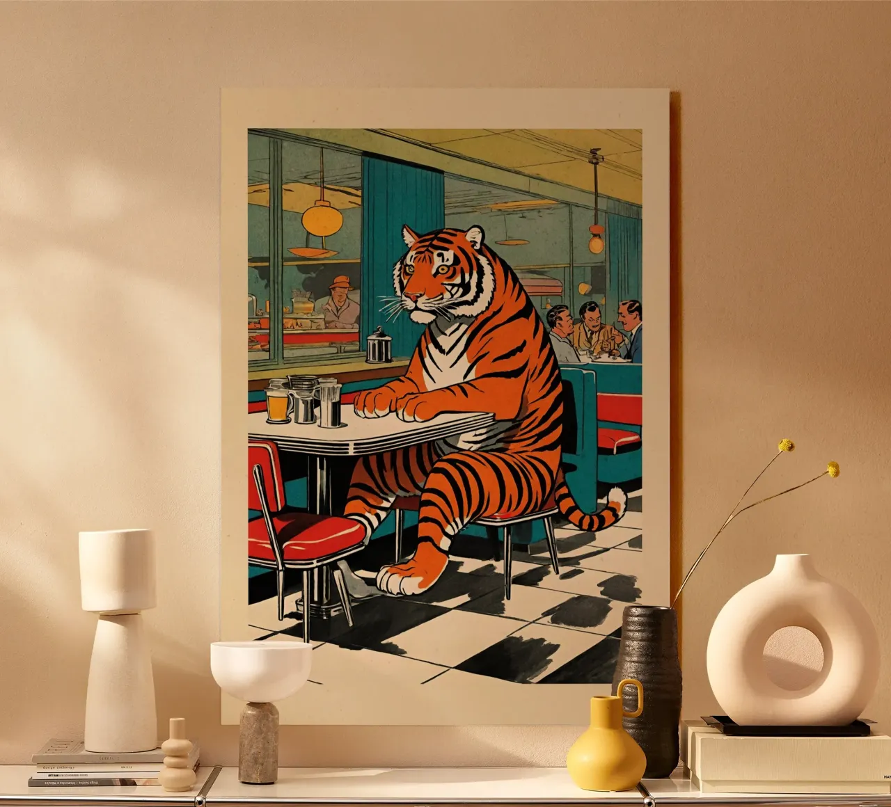 Tiger Diner - Design Pop Art retrò Bujaboom pannello forex da bujaboom