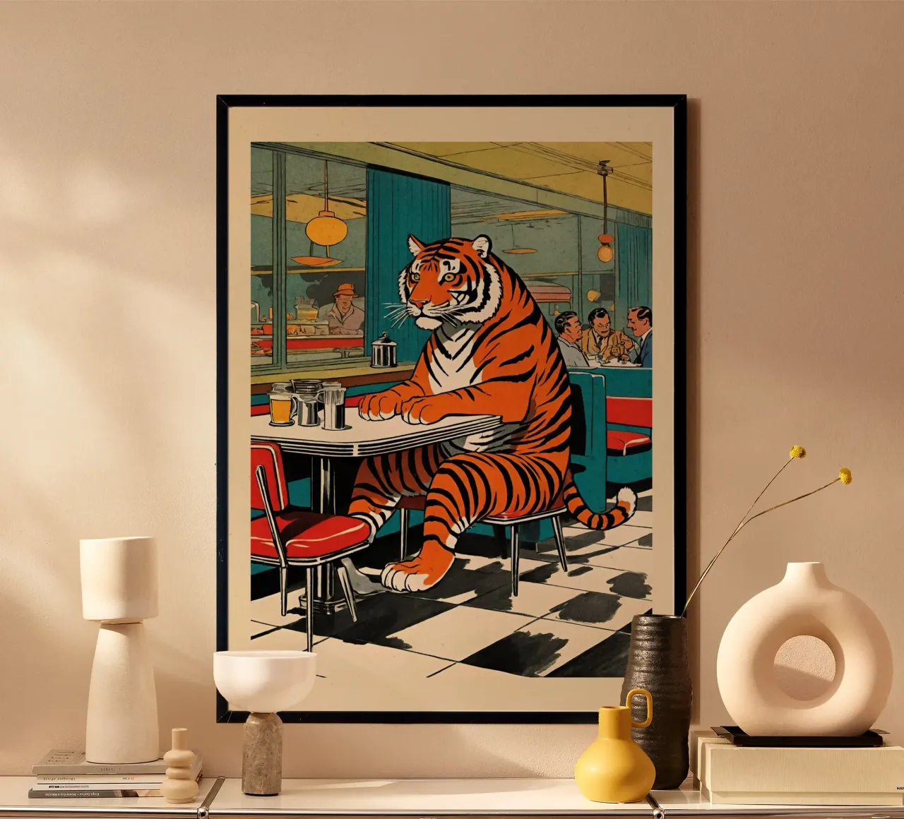 Tiger Diner - Design Pop Art retrò Bujaboom poster da bujaboom