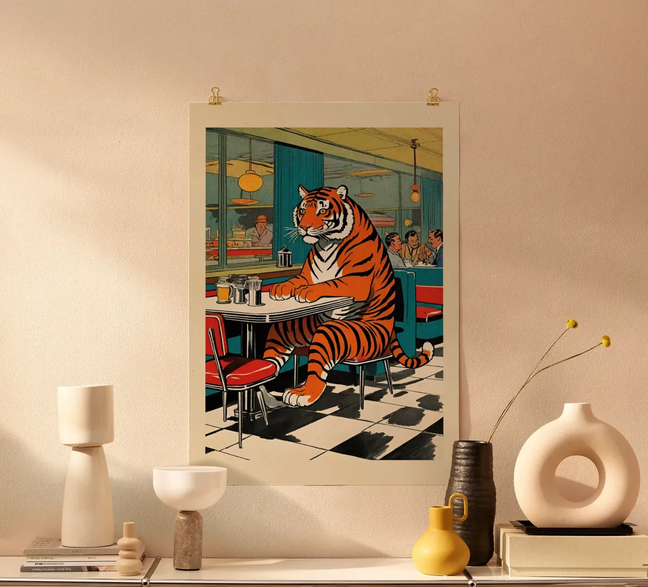 Tiger Diner - Design Pop Art retrò Bujaboom poster da bujaboom