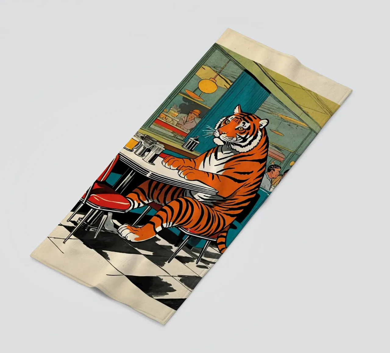 Tiger Diner - Design Pop Art retrò Bujaboom telo mare da bujaboom