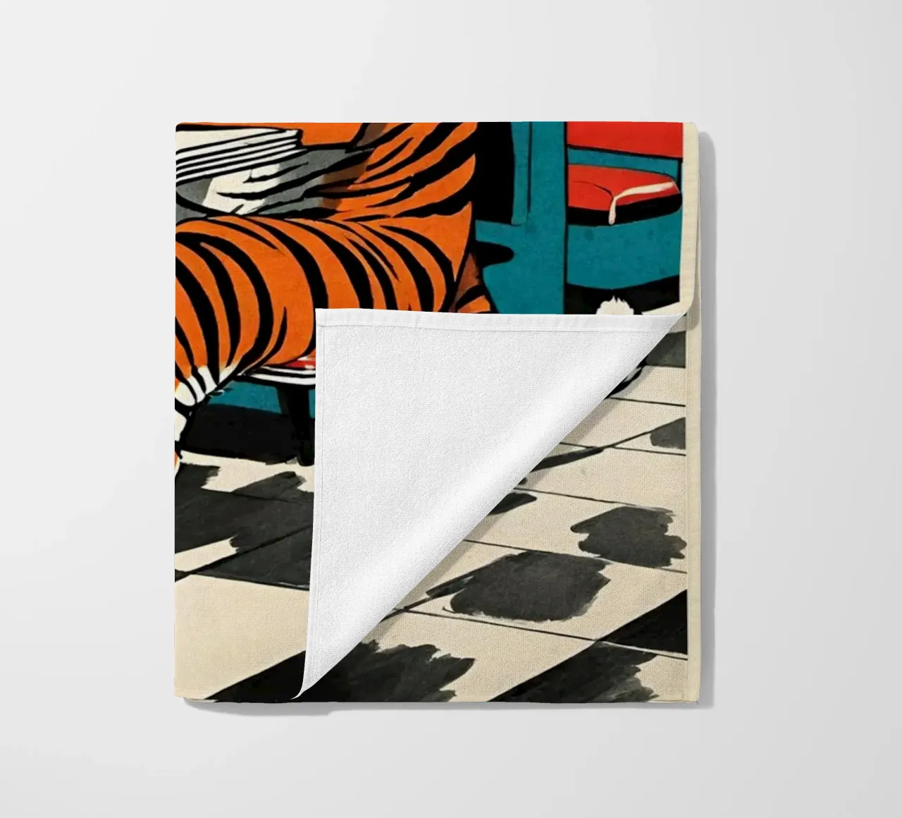 Tiger Diner - Design Pop Art retrò Bujaboom telo mare da bujaboom