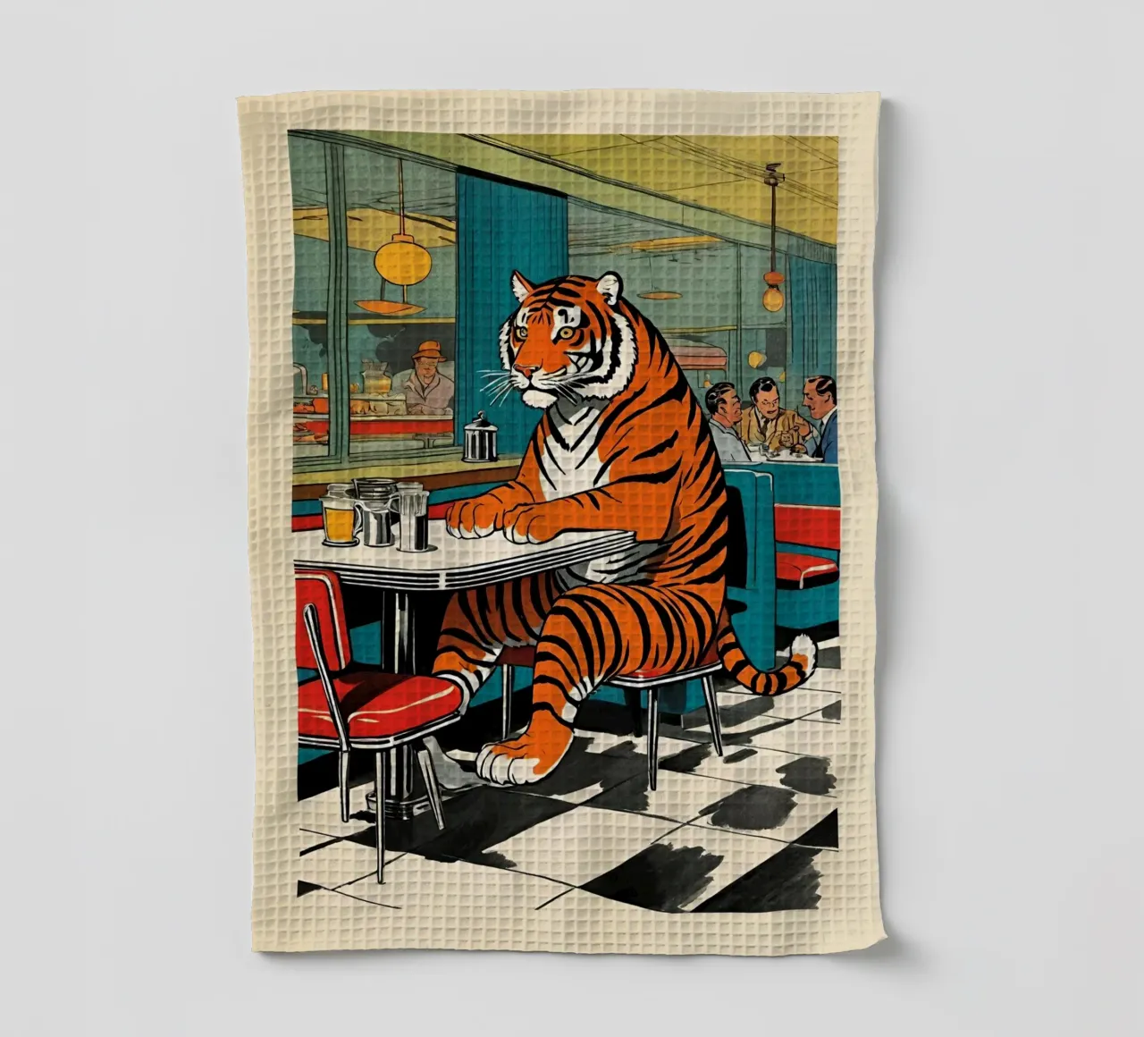 Tiger Diner - Design Pop Art retrò Bujaboom canovaccio da cucina da bujaboom