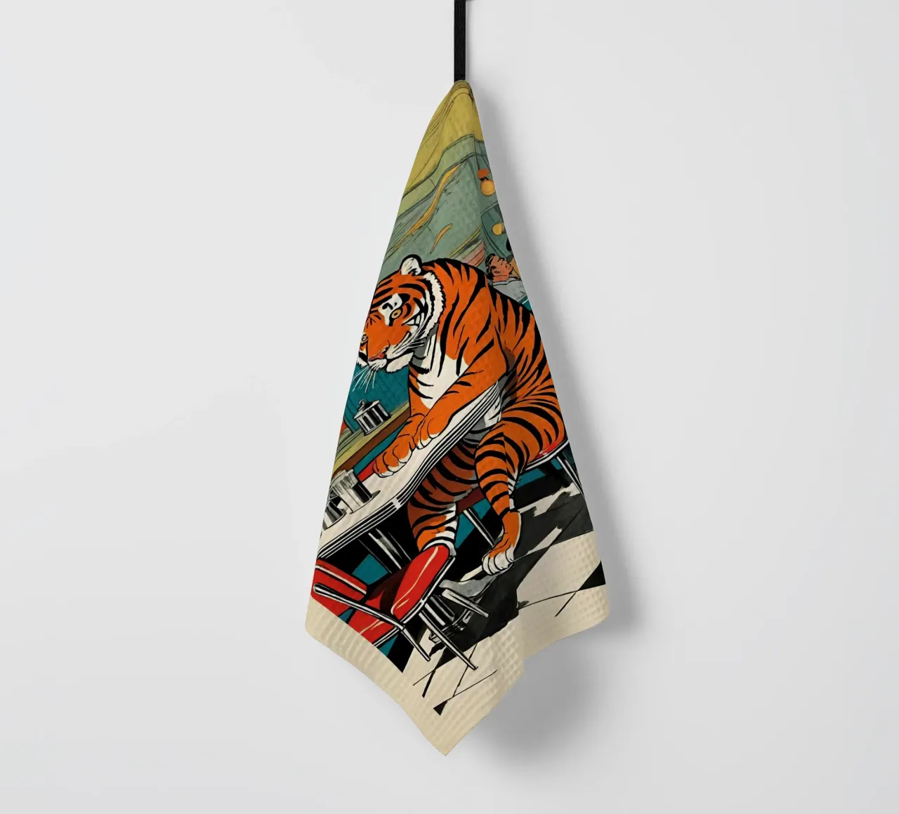 Tiger Diner - Design Pop Art retrò Bujaboom canovaccio da cucina da bujaboom