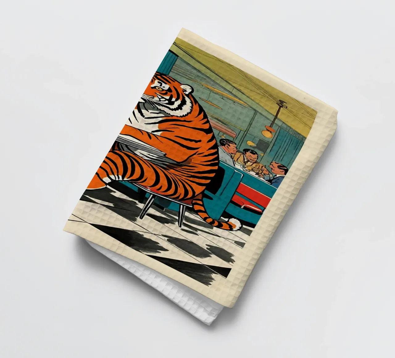 Tiger Diner - Design Pop Art retrò Bujaboom canovaccio da cucina da bujaboom