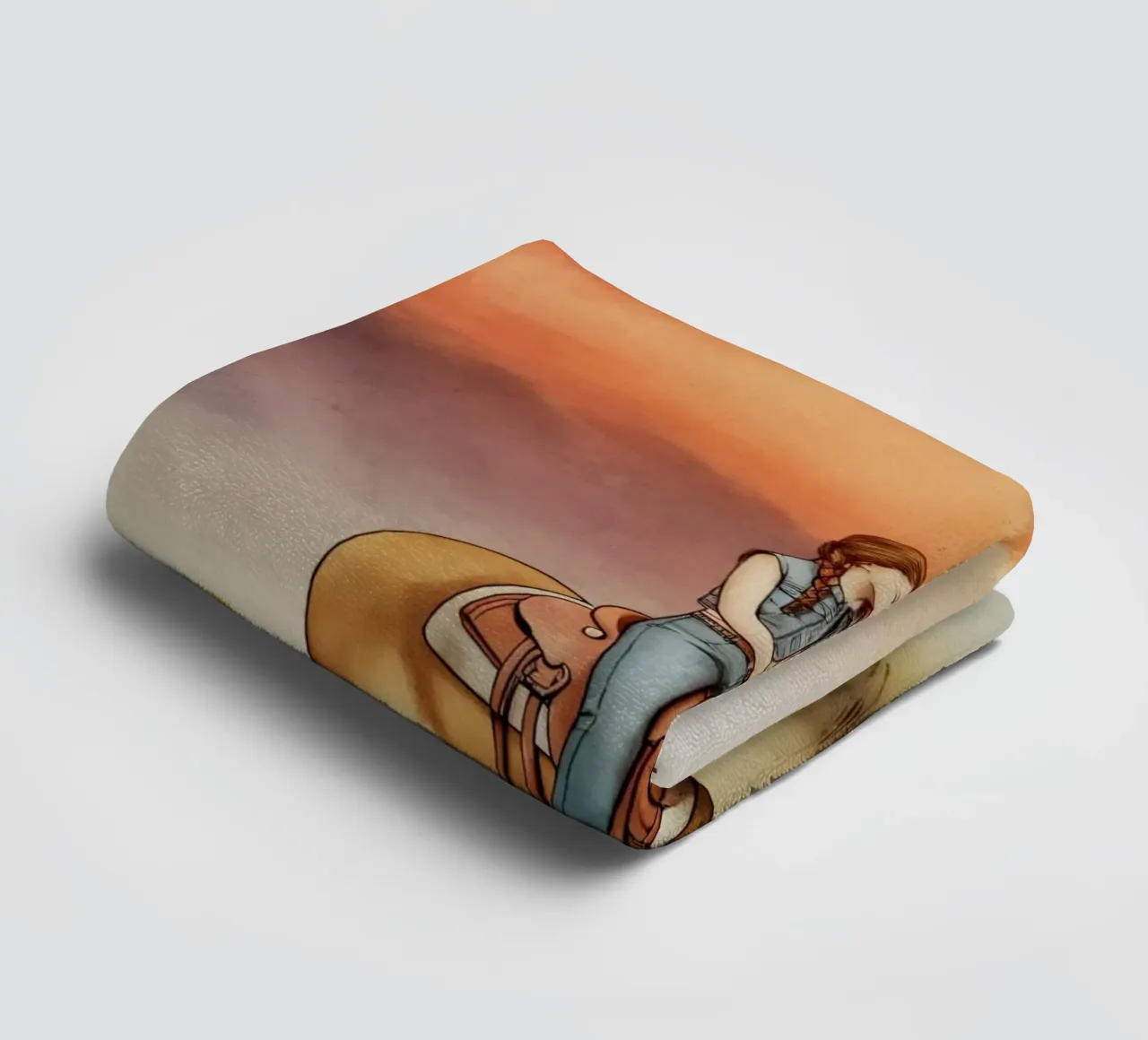 Cavaliere al crepuscolo sul prato selvaggio asciugamano da bagno da Plain Thoughts