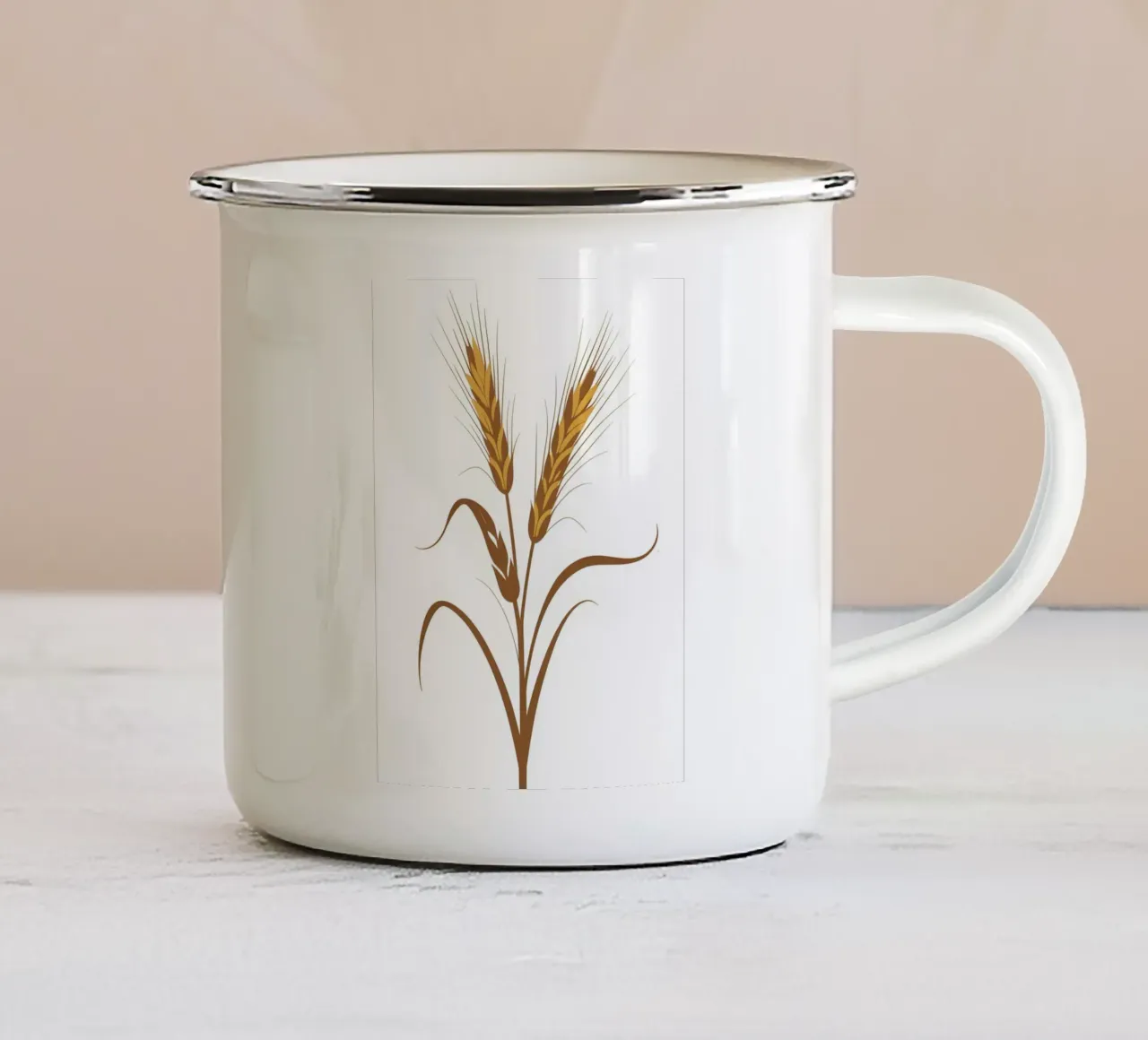 Gambo di segale tazza in smalto da Botanical Gallery