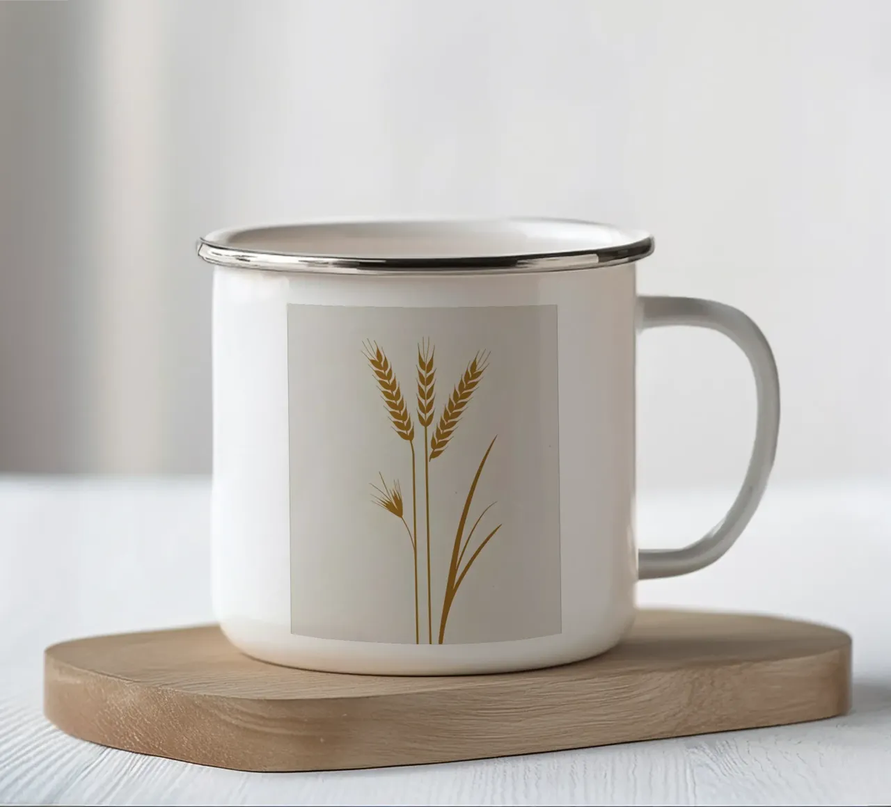 Gambo di segale tazza in smalto da Botanical Gallery