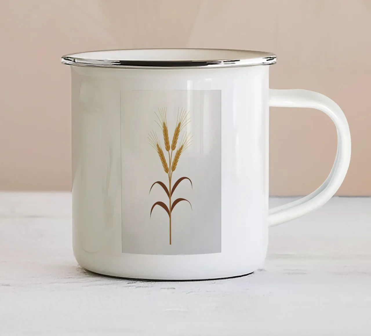 Gambo di segale tazza in smalto da Botanical Gallery
