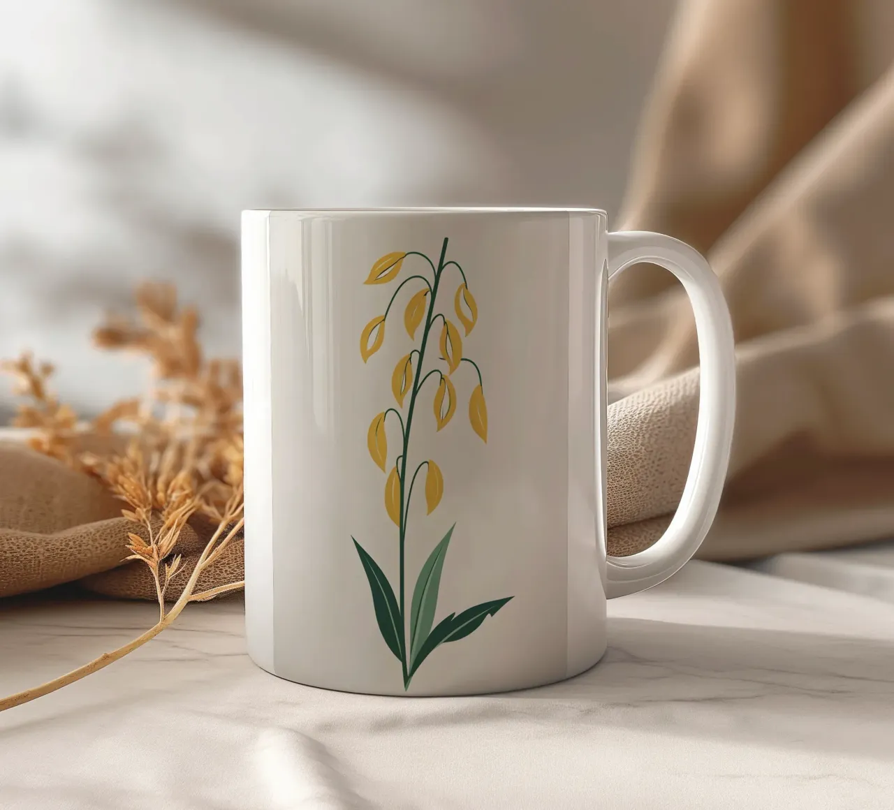 Gambo d'avena tazza in ceramica da Botanical Gallery