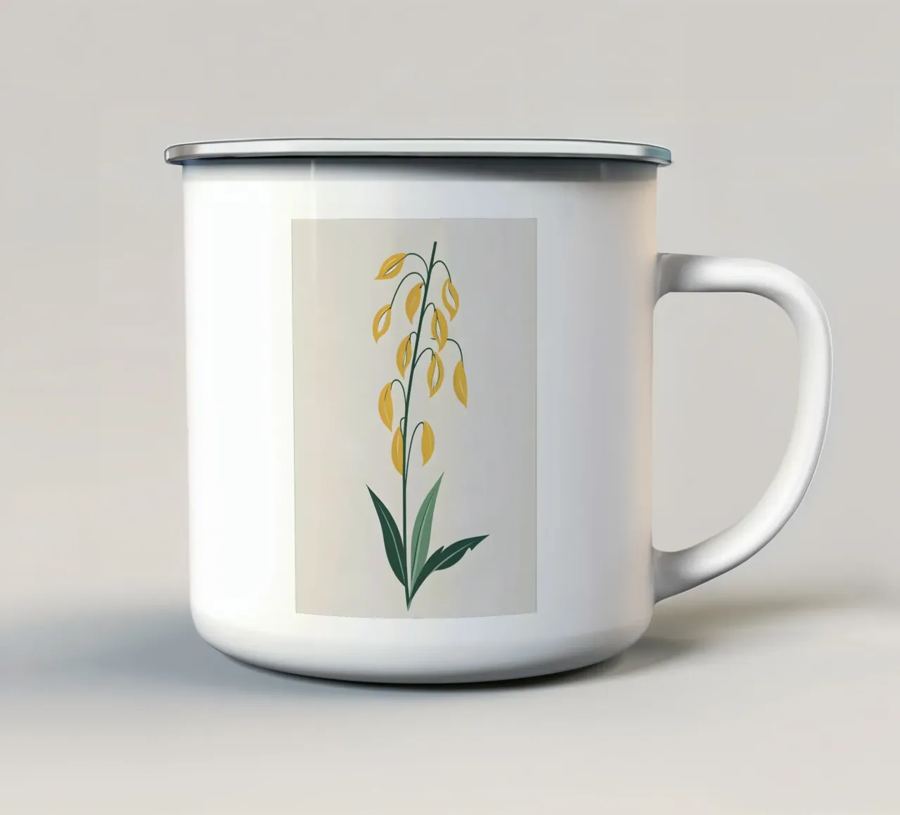 Gambo d'avena tazza in smalto da Botanical Gallery