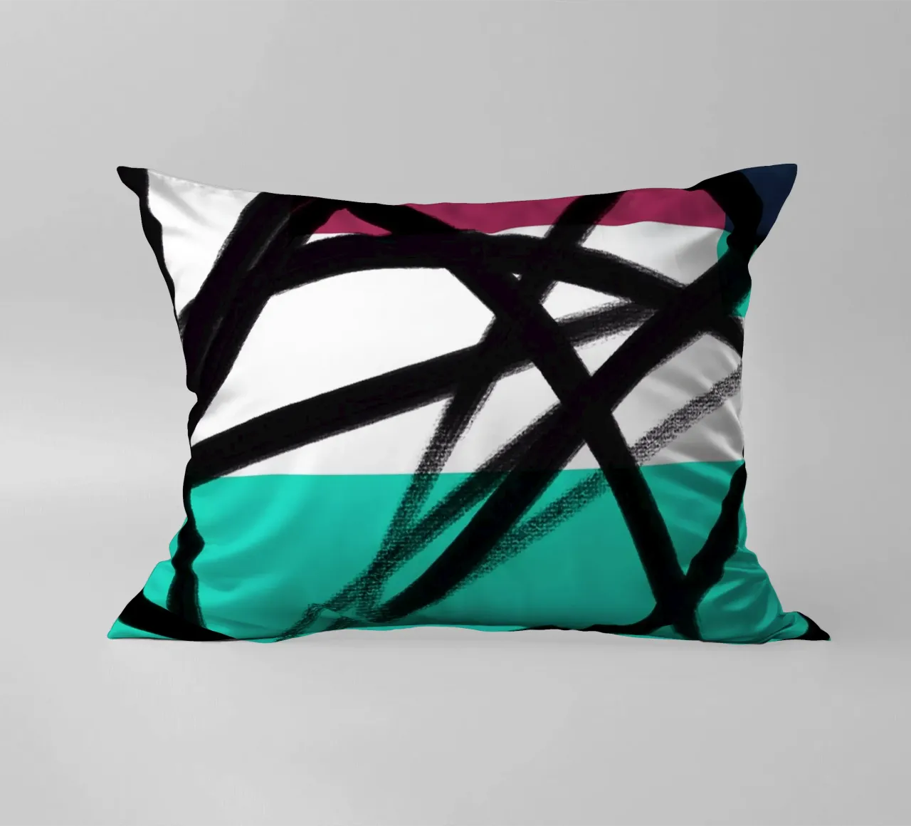 Geometric Graffiti Scribble cuscino da Kim Hubball Studio