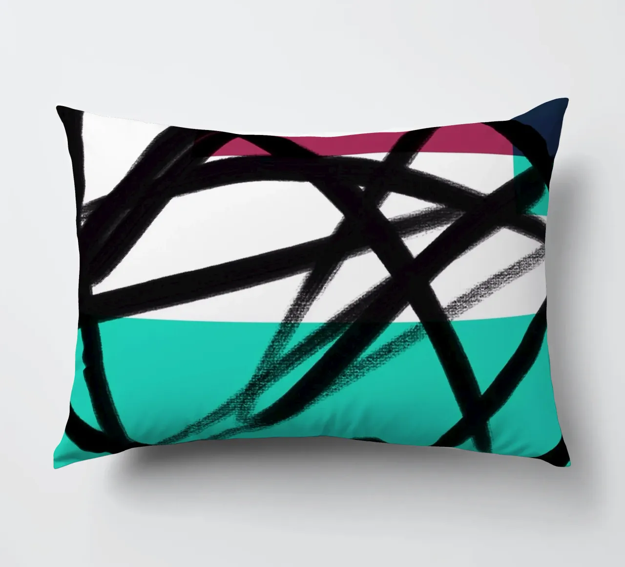 Geometric Graffiti Scribble cuscino da Kim Hubball Studio