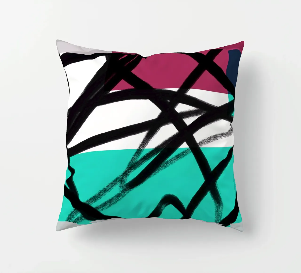 Geometric Graffiti Scribble cuscino da Kim Hubball Studio